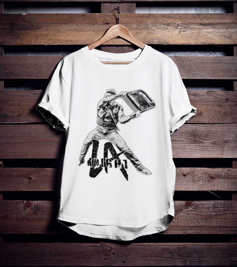 LA Knight Folding Chair Action Pose T-Shirt