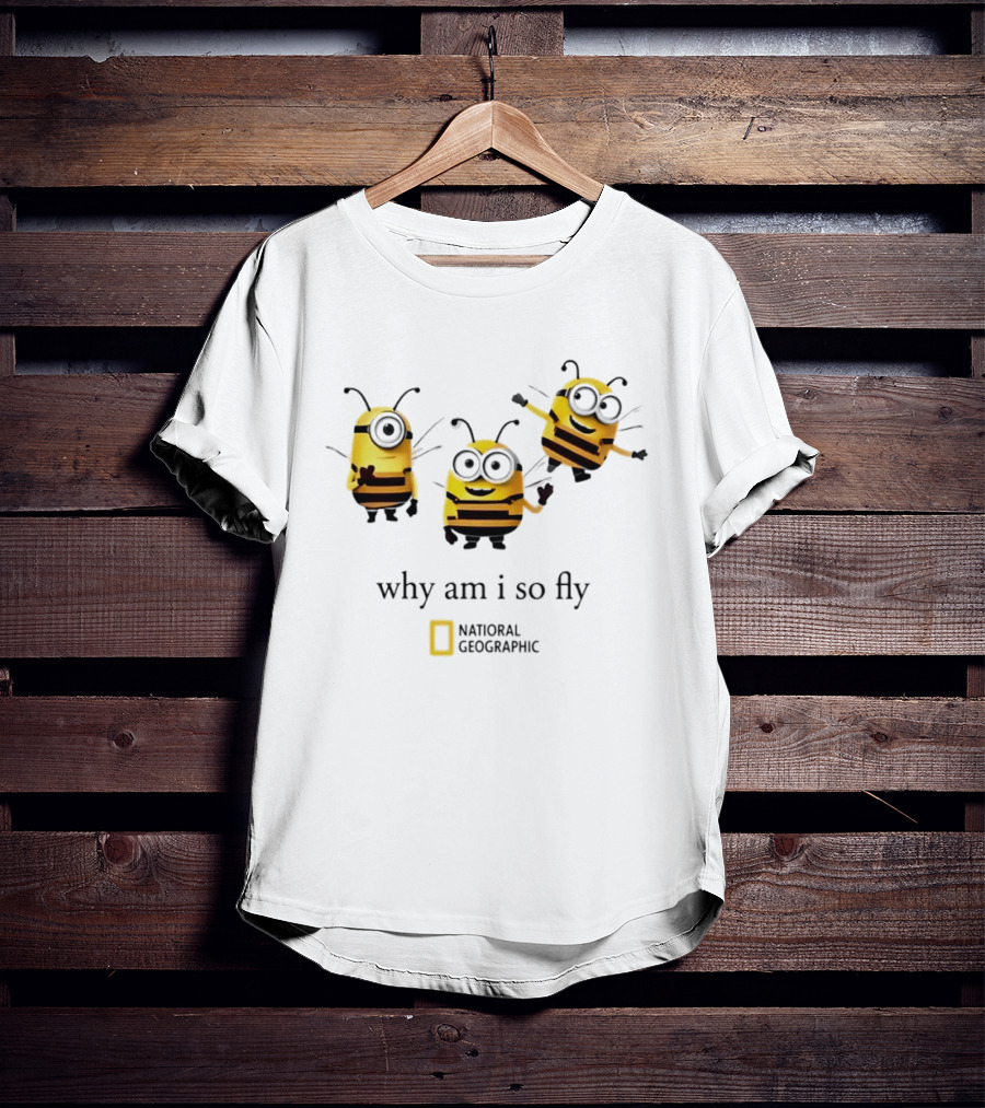 Why Am I So Fly National Geographic Minion Bee T-Shirt