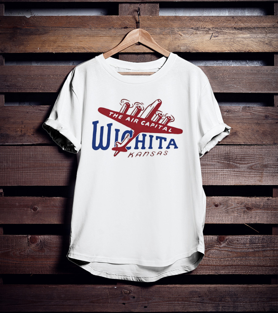 Wichita Kansas The Air Capital Airplane Retro Aviation T-Shirt