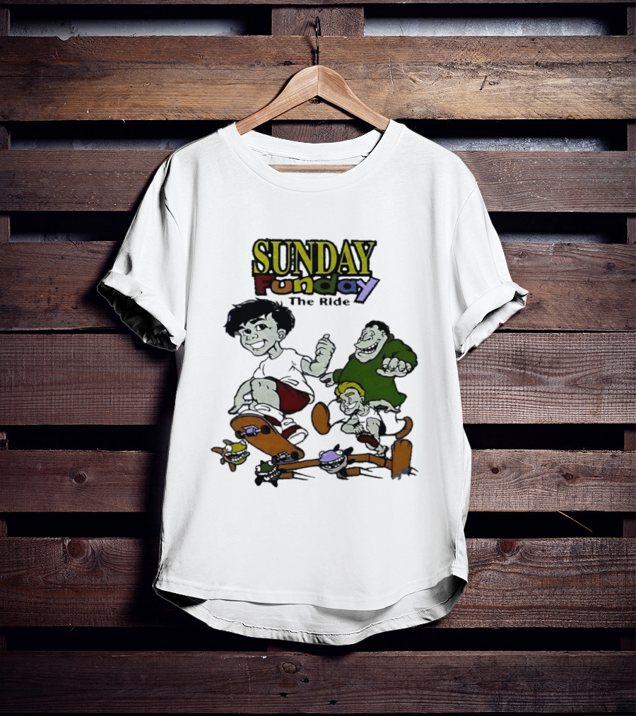 SUNDAY Funday The Ride Skateboarding Adventure Kids T-Shirt