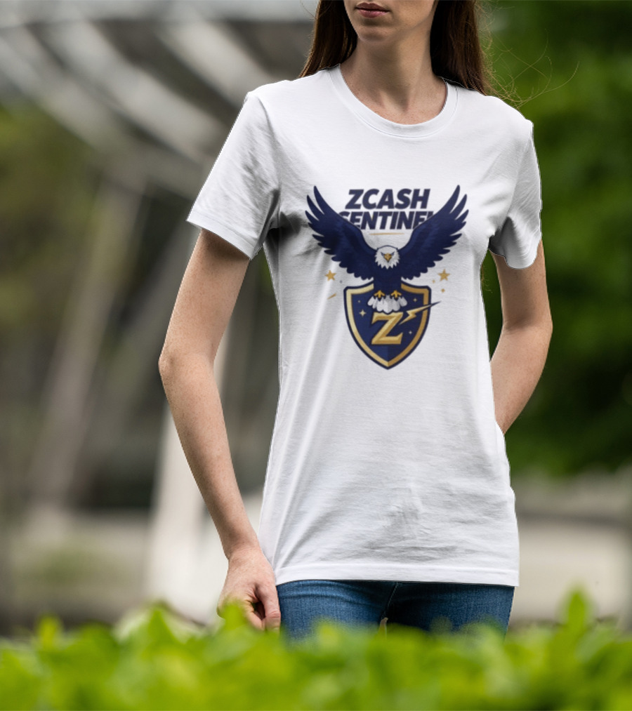 Zcash Sentinel Eagle Shield Cryptocurrency Z T-Shirt