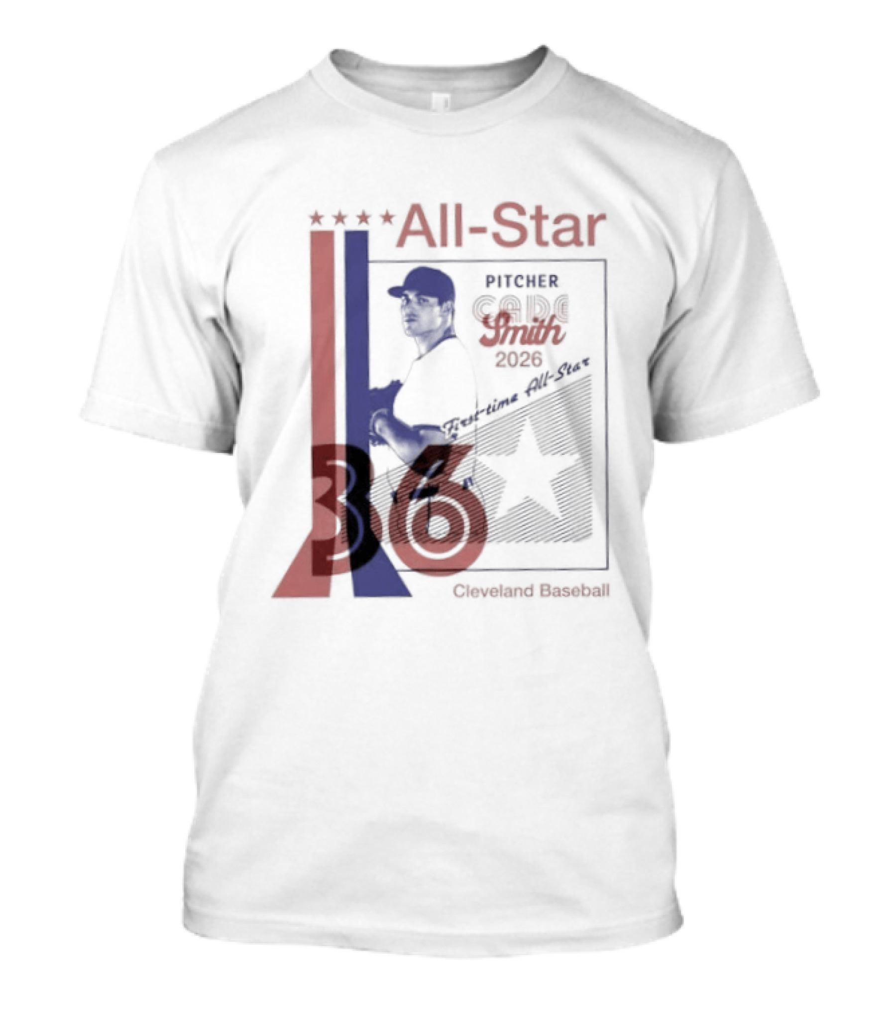 Cade Smith 2026 All Star Pitcher Cleveland Baseball No 36 T-Shirt