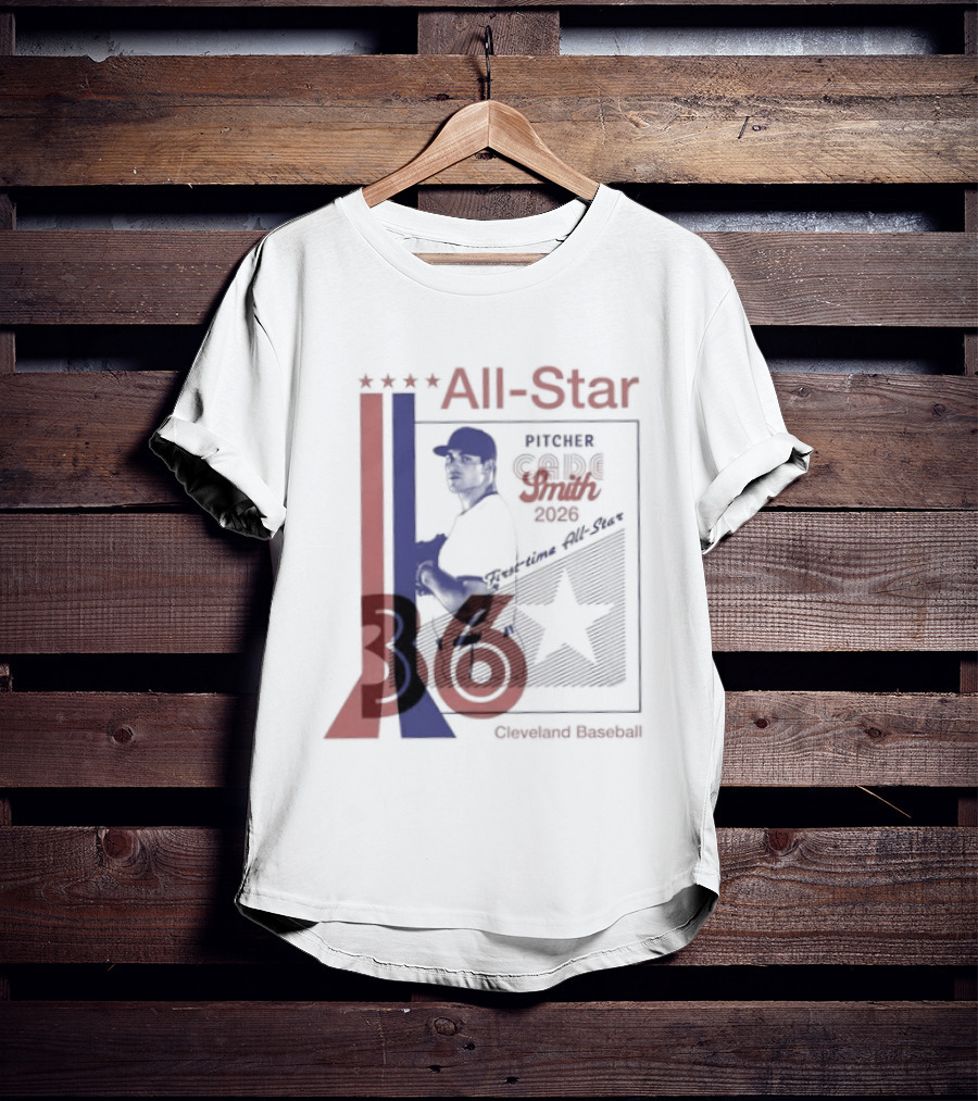 Cade Smith 2026 All Star Pitcher Cleveland Baseball No 36 T-Shirt