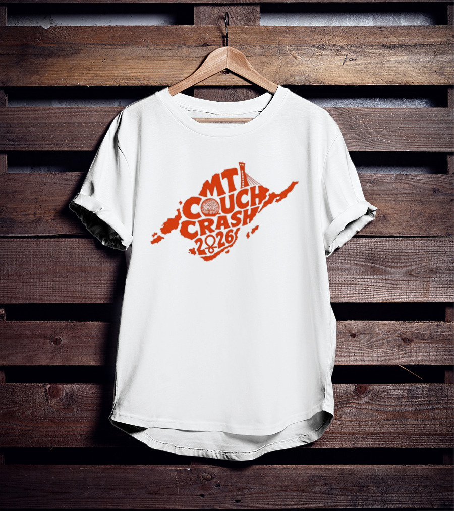 CMT Couch Crash 2026 Orange Island Map Radio Tower T-Shirt