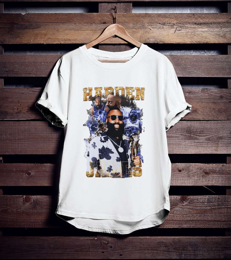 James Harden Houston Rockets NBA Legend Collage T-Shirt