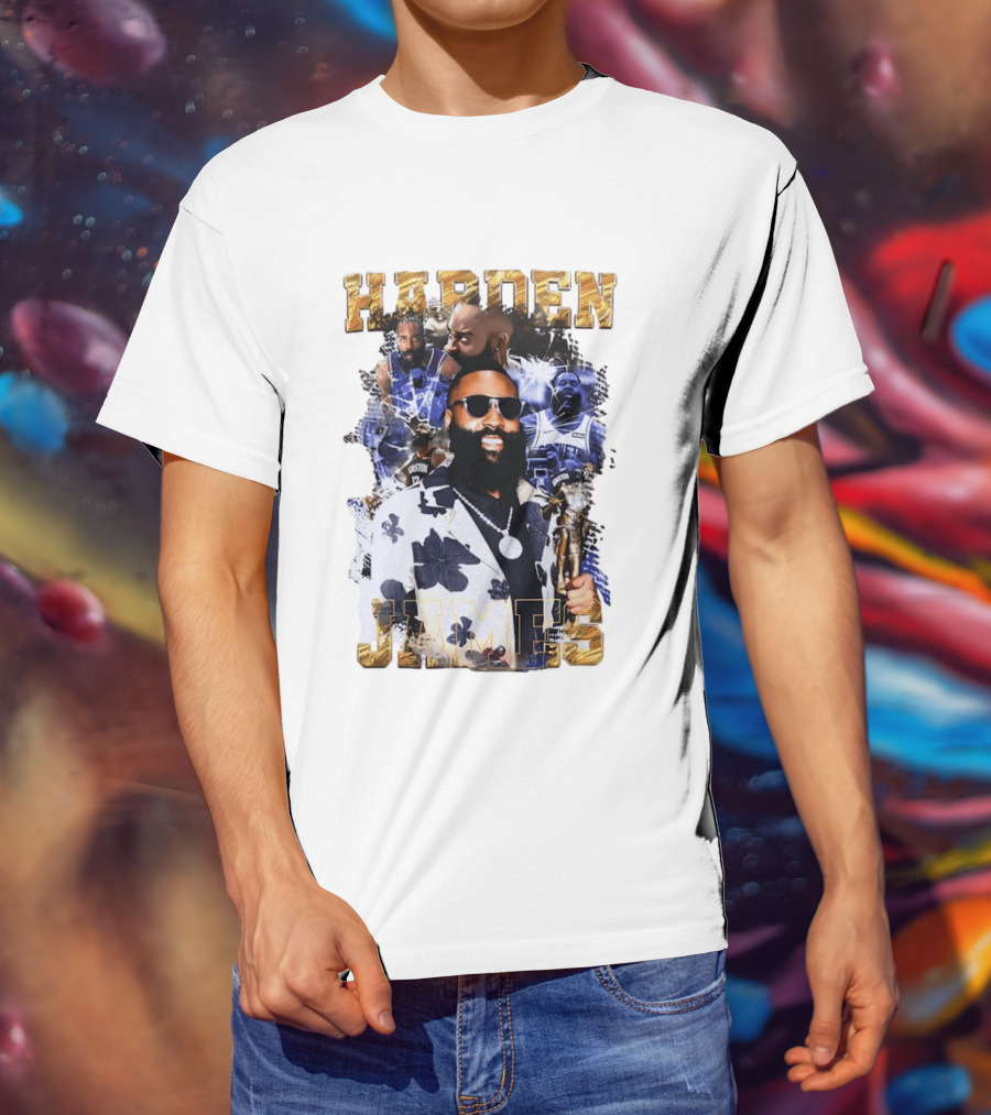 James Harden Houston Rockets NBA Legend Collage T-Shirt