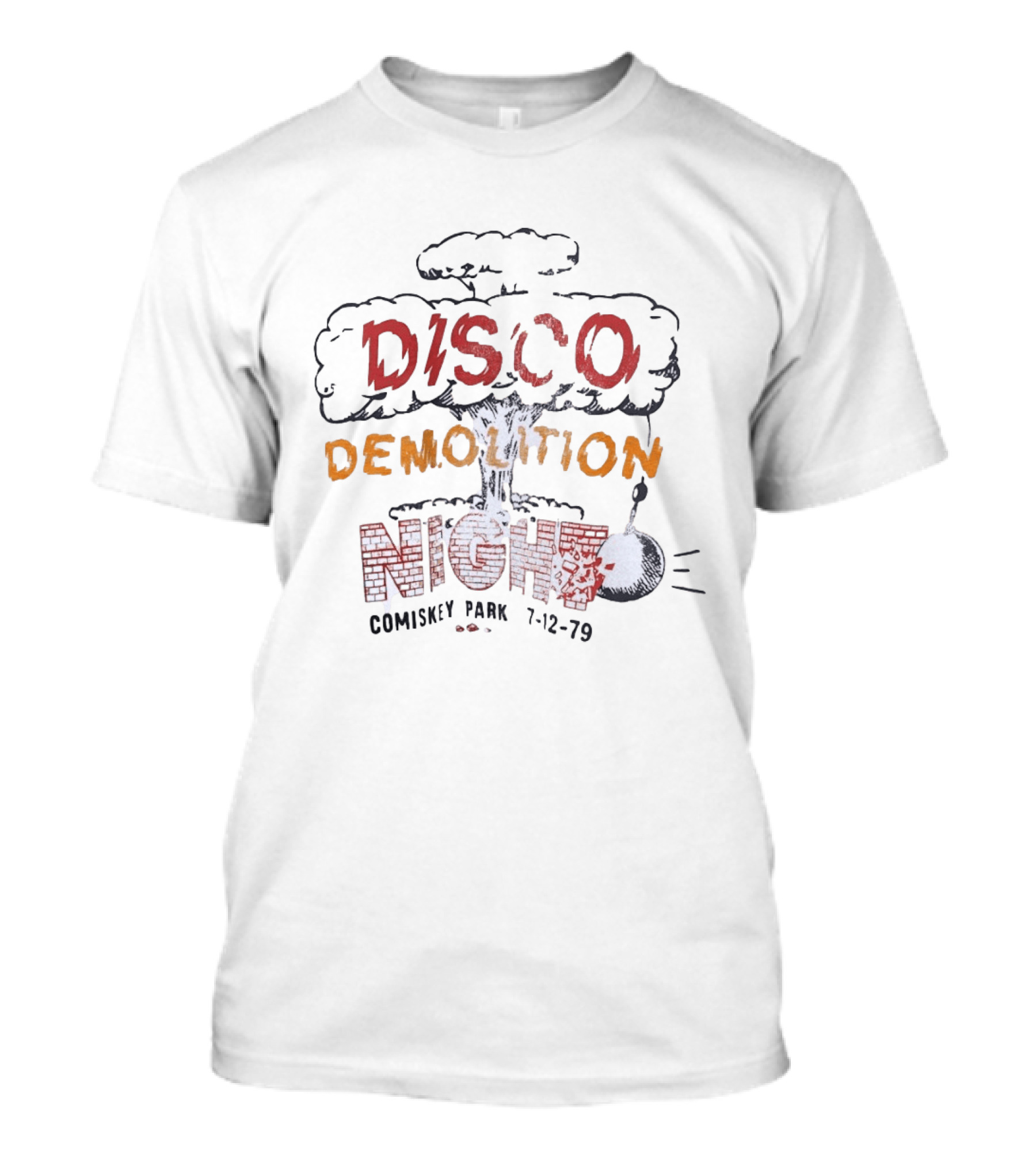 Comiskey Park Disco Demolition 1979 Baseball Stadium Event 7 12 79 T-Shirt