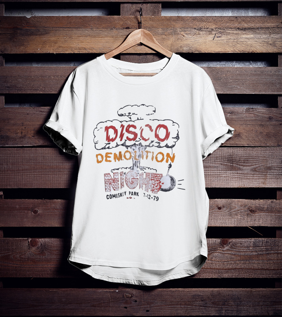 Comiskey Park Disco Demolition 1979 Baseball Stadium Event 7 12 79 T-Shirt