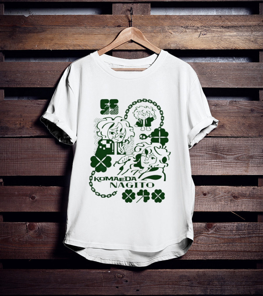 Komaeda Nagito Cute Clover Chain T-Shirt