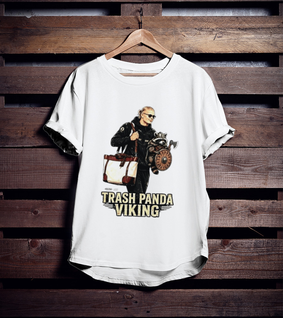 Trash Panda Viking Erling Haaland Football Norway Fans T-Shirt