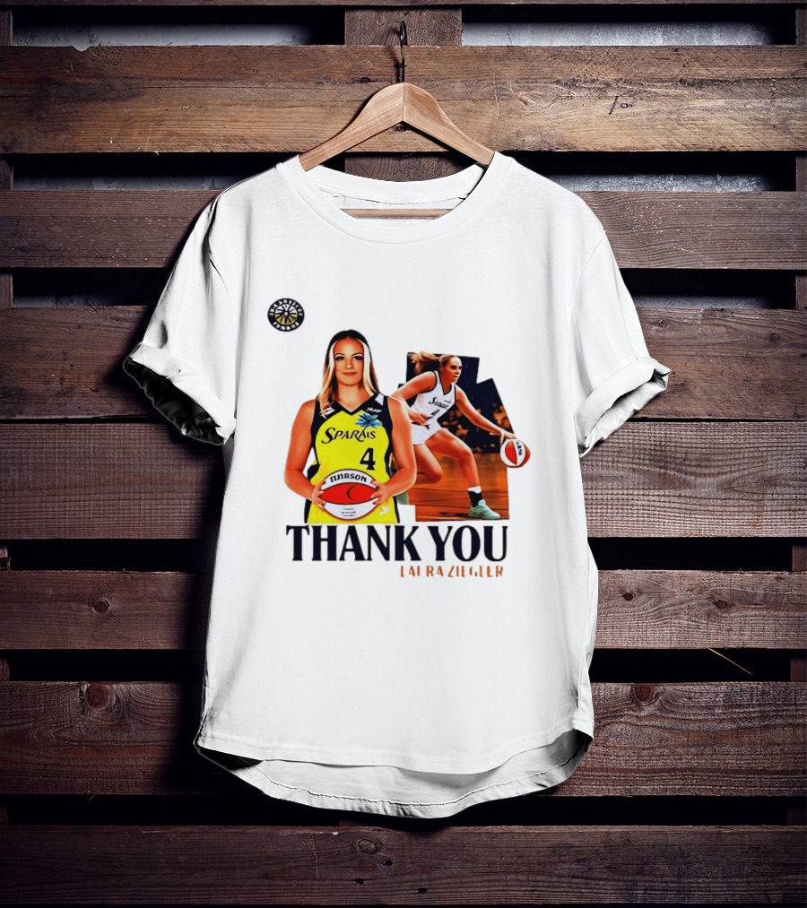Sparais Laura Ziegler Thank You Basketball #4 Sports T-Shirt