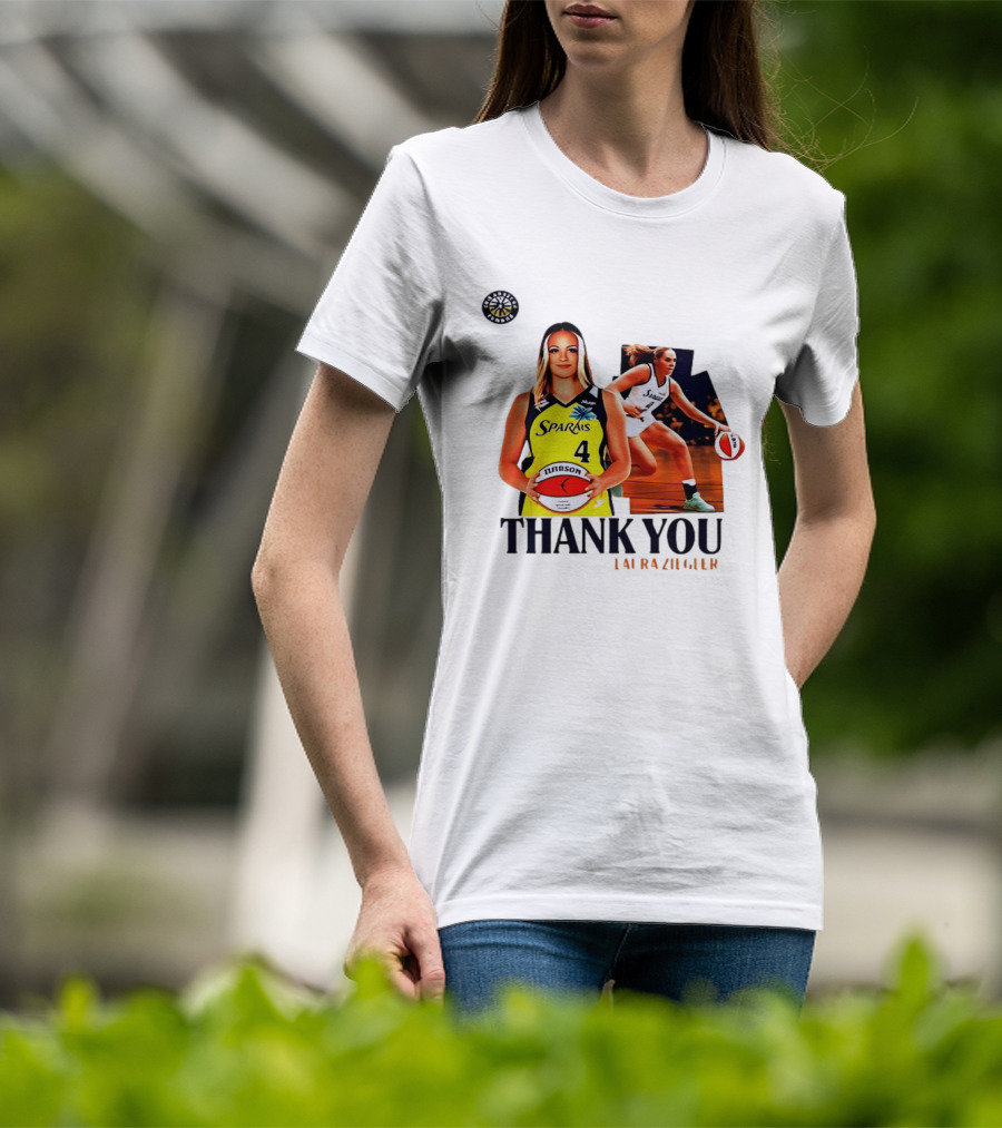 Sparais Laura Ziegler Thank You Basketball #4 Sports T-Shirt