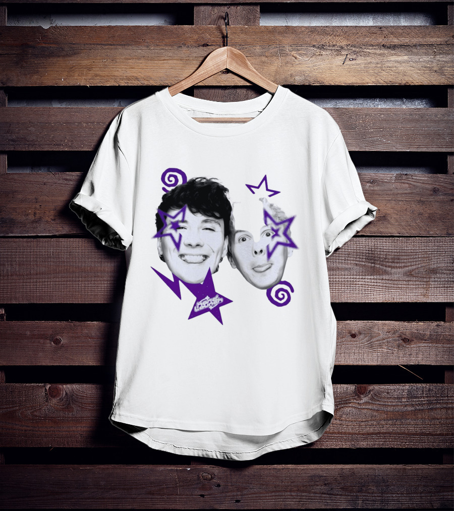 Hard Launch Firstpinof Iconic Faces With Purple Aesthetic Swirls And Stars T-Shirt