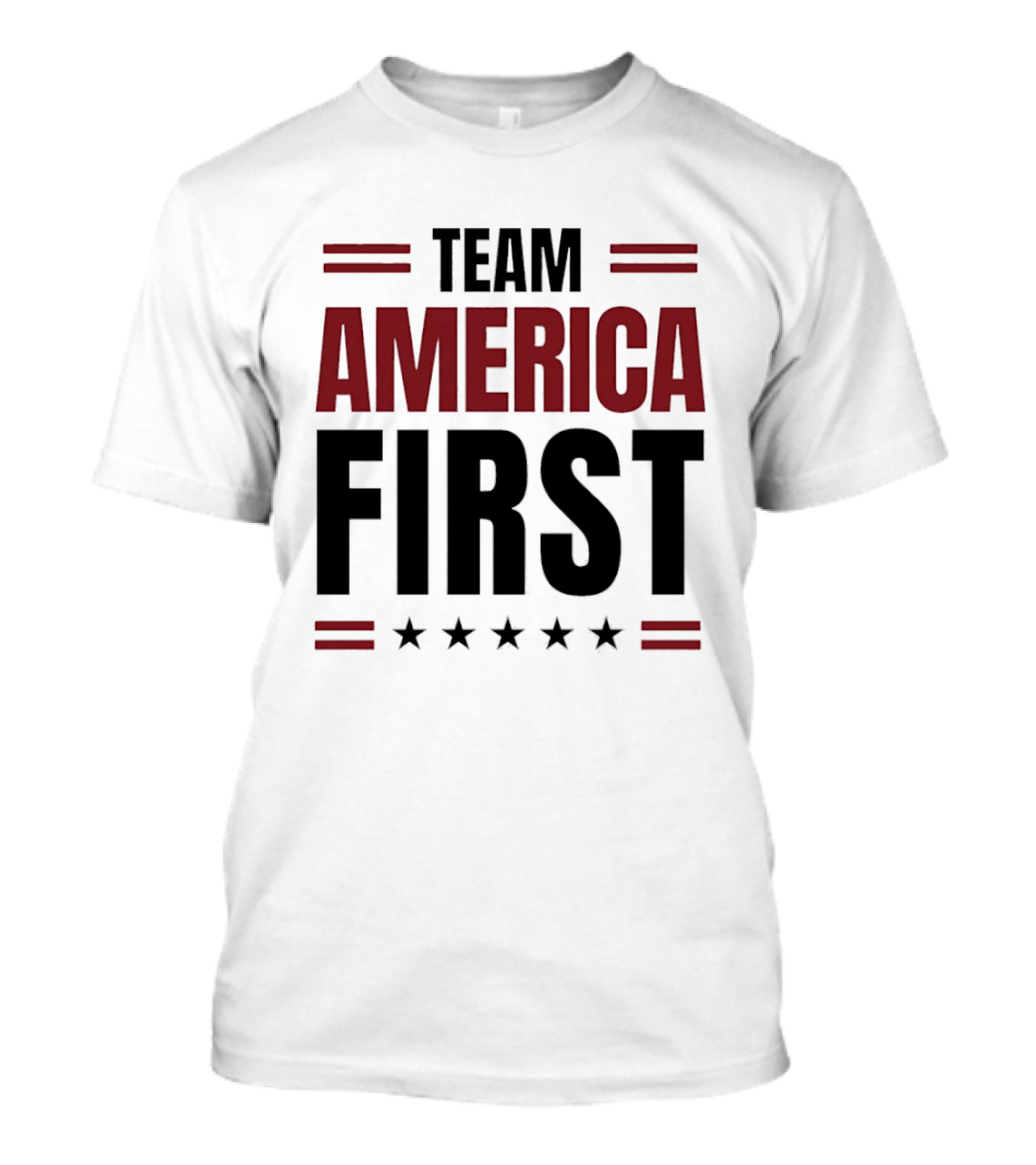 Team America First Patriotic USA Stars Stripes T-Shirt