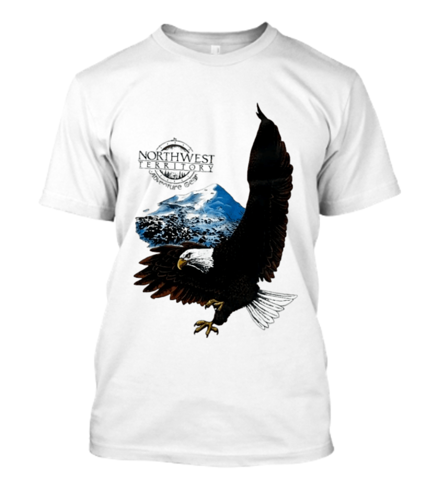 Northwest Territory Adventure Eagle Majestic Mountain Scene T-Shirt