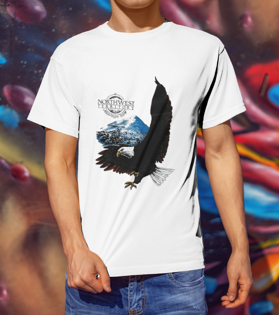 Northwest Territory Adventure Eagle Majestic Mountain Scene T-Shirt