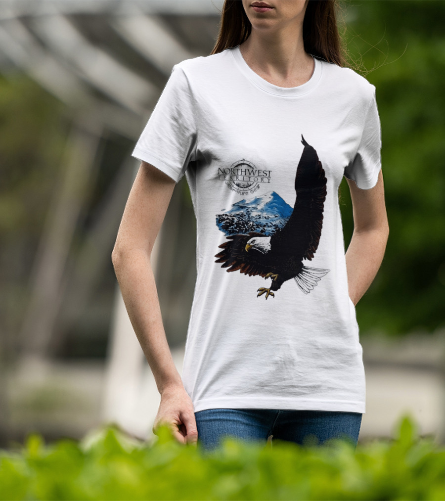 Northwest Territory Adventure Eagle Majestic Mountain Scene T-Shirt