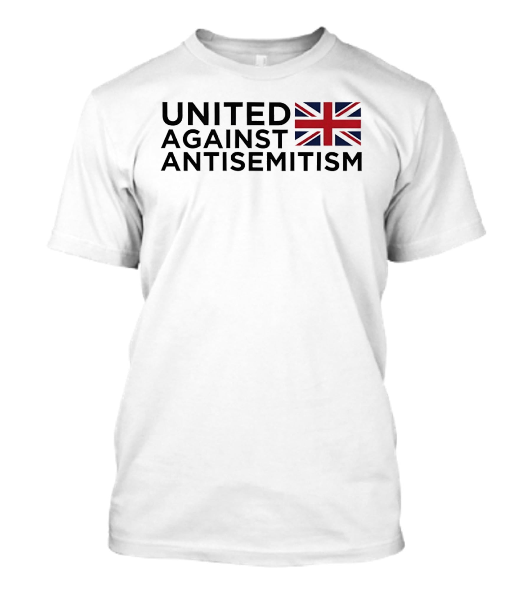 United Against Antisemitism UK Flag Anti Hate T-Shirt