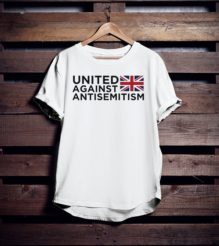 United Against Antisemitism UK Flag Anti Hate T-Shirt