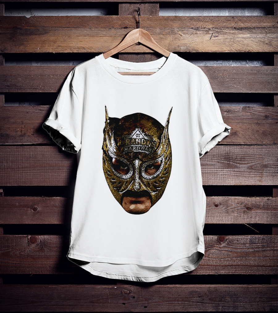 Randy's Hardware Luchador Mask Metallic Gold T-Shirt