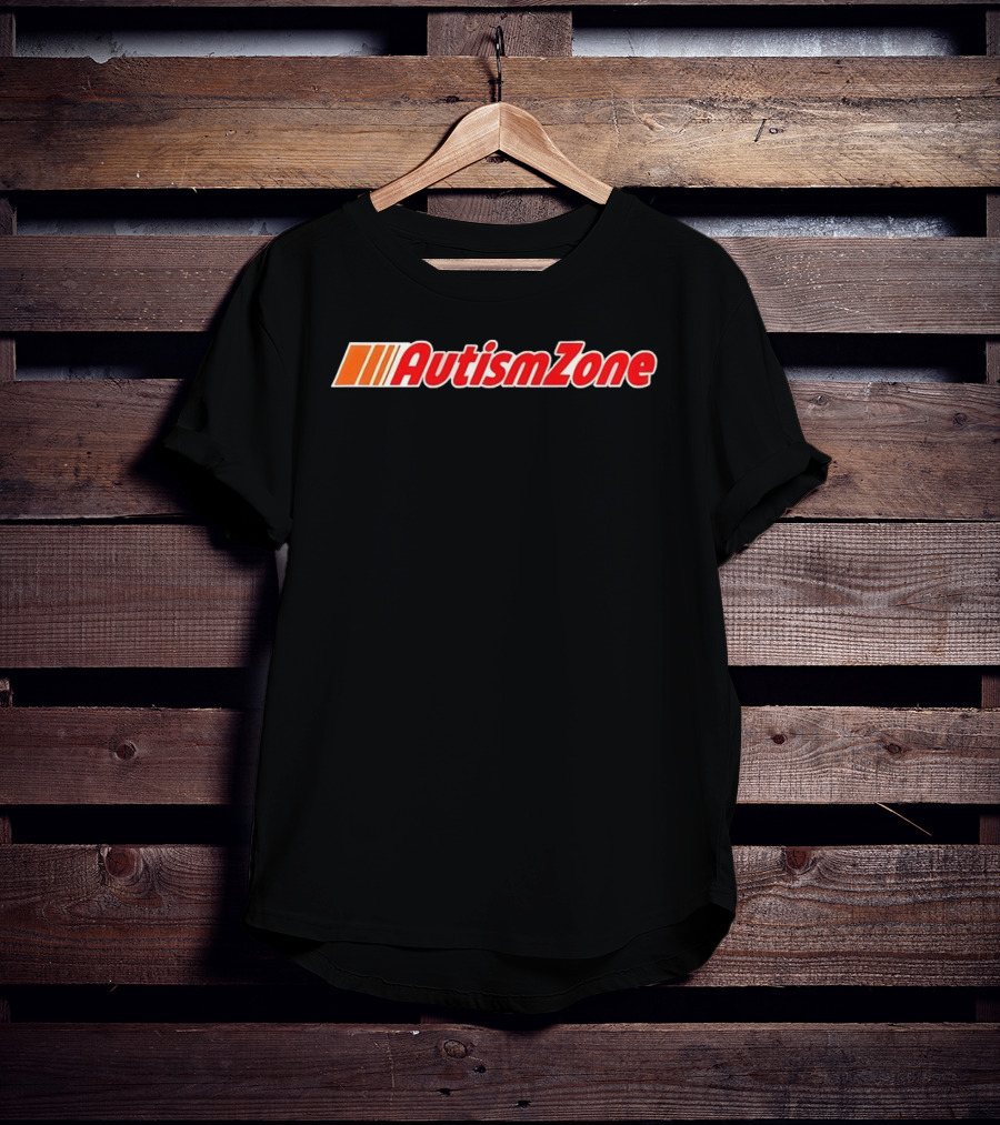 AutismZone Awareness Iconic Logo In Red And Orange Gradient T-Shirt