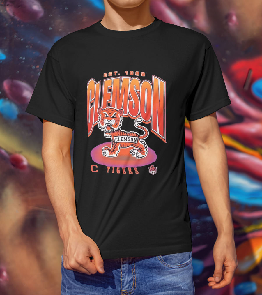 Clemson Tigers Est 1889 Iconic Clemson Football Tiger T-Shirt