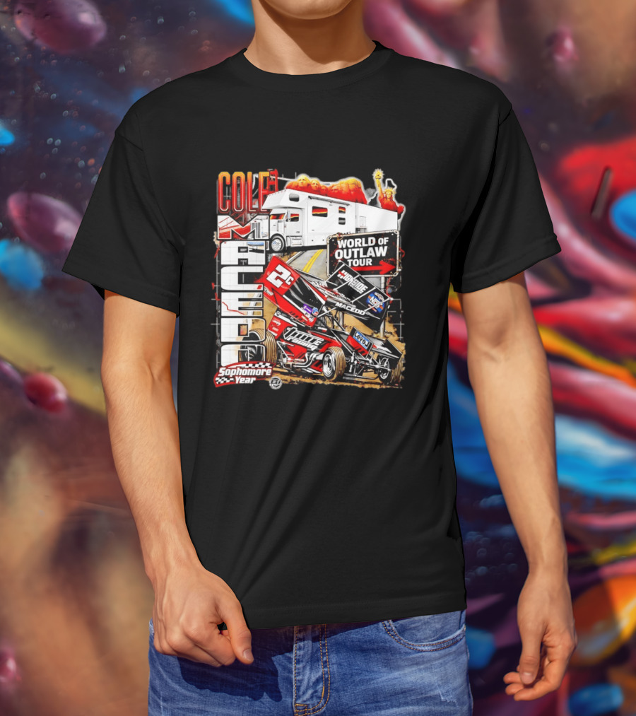 Cole Macedo World Of Outlaw Tour 2C Racing Sophomore Year T-Shirt
