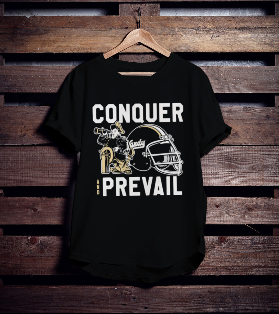 Vanderbilt Football Conquer And Prevail Helmet T-Shirt