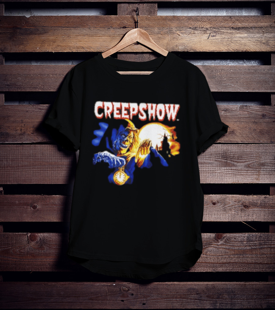 Creepshow Skeleton Holding Pocket With Horror Movie T-Shirt