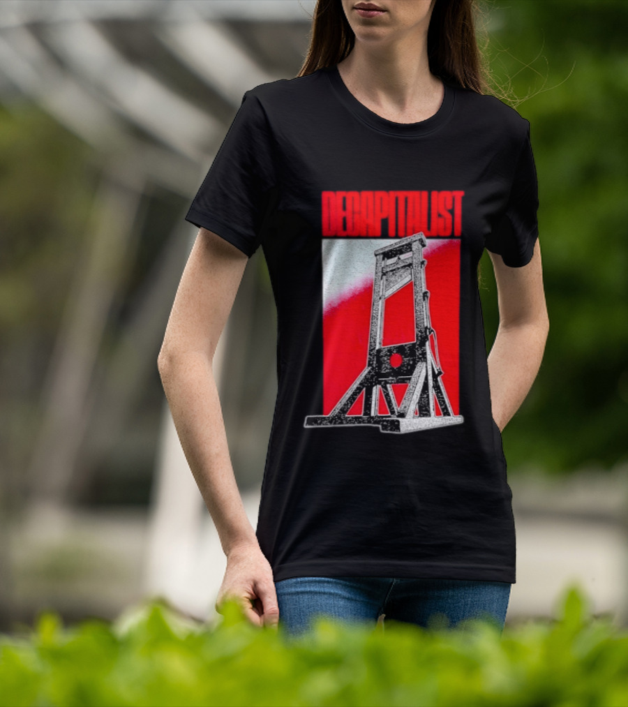 Decapitalist Guillotine Red Anti Capitalism T-Shirt