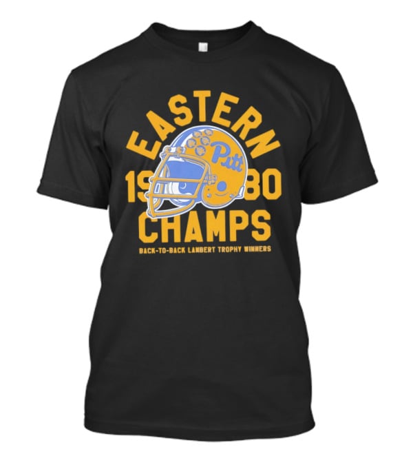 Eastern 1980 Champs Pitt Back To Back Lambert Trophy Winners Football Helmet T-Shirt