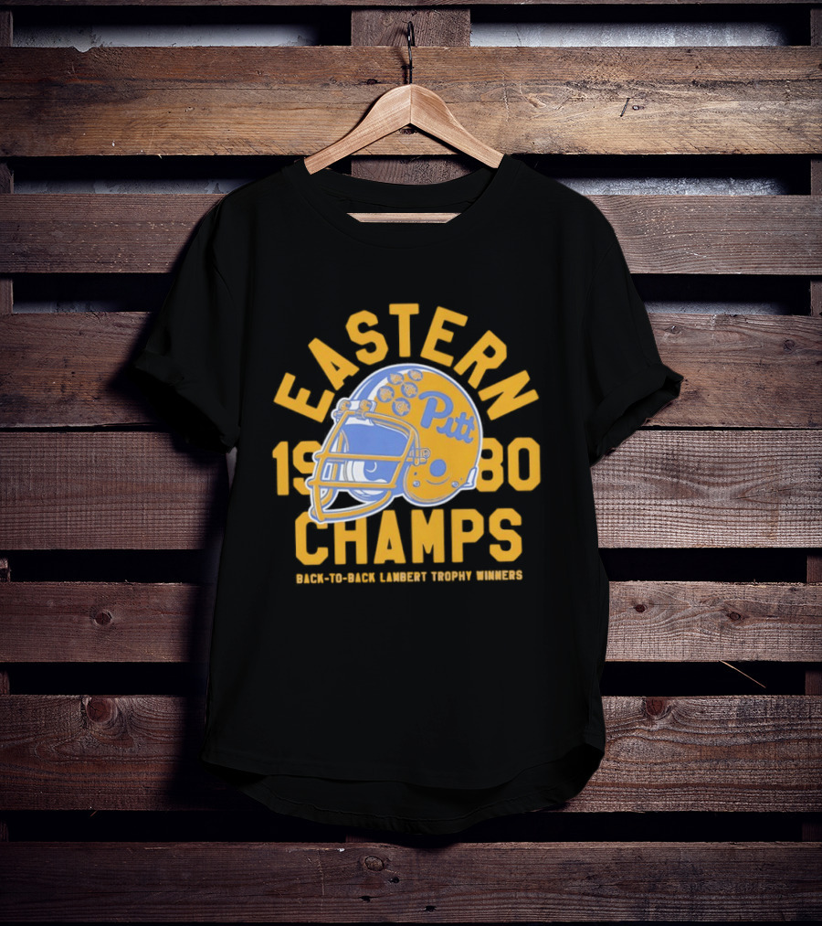 Eastern 1980 Champs Pitt Back To Back Lambert Trophy Winners Football Helmet T-Shirt