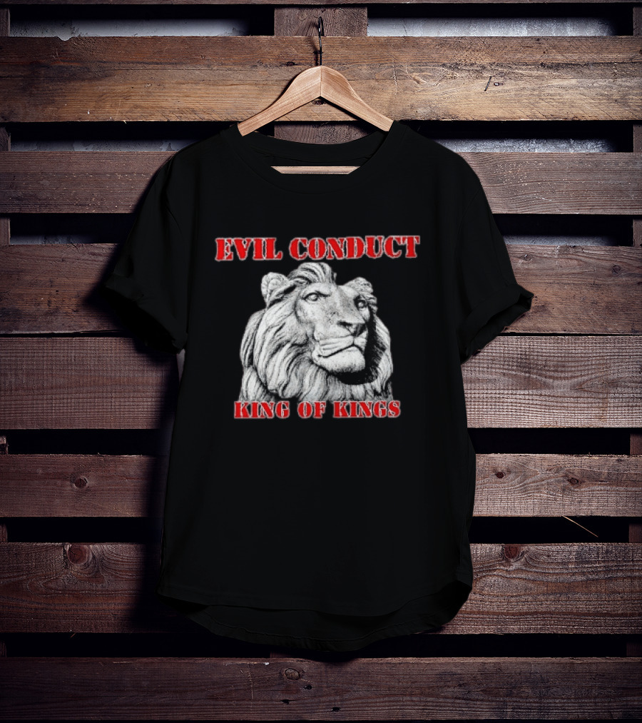 Evil Conduct King Of Kings Lion Oi Punk Skinhead T-Shirt