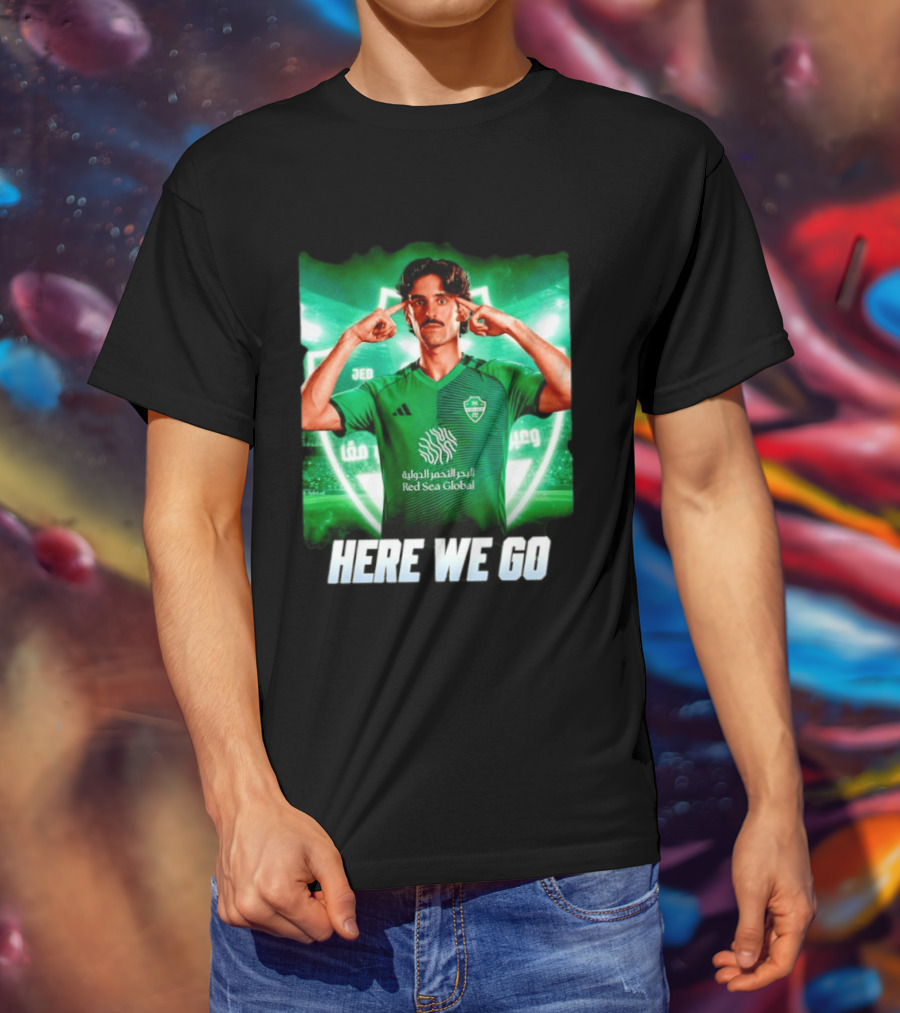 Francisco Trincão Al Ahli Transfer Here We Go Green Jersey T-Shirt