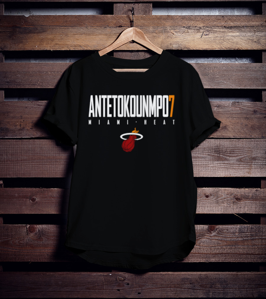 Antetokounmpo 7 Miami Heat Basketball T-Shirt