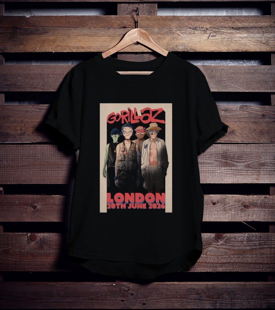 GORILLAZ London 20th June 2026 Event T-Shirt
