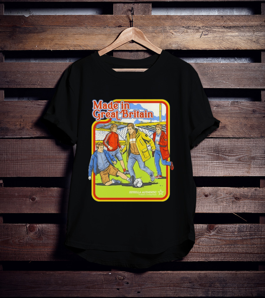 Made In Great Britain Estrella Authentic Football's Coming Home Soccer Game T-Shirt