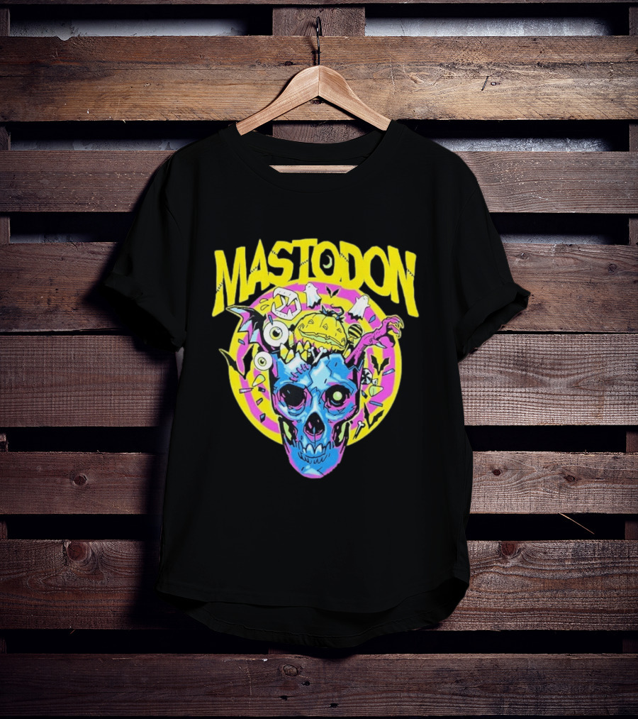 Mastodon Samhain Splosion Skull Halloween Pumpkin Bat Horn Eyeball Explosion T-Shirt