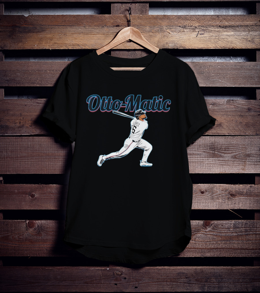 Otto Lopez Otto Matic Miami Marlins MLB Slugger Swing T-Shirt