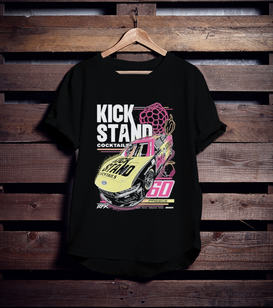 Kickstand Cocktails RFK Racing 60 Ryan Preece Car T-Shirt