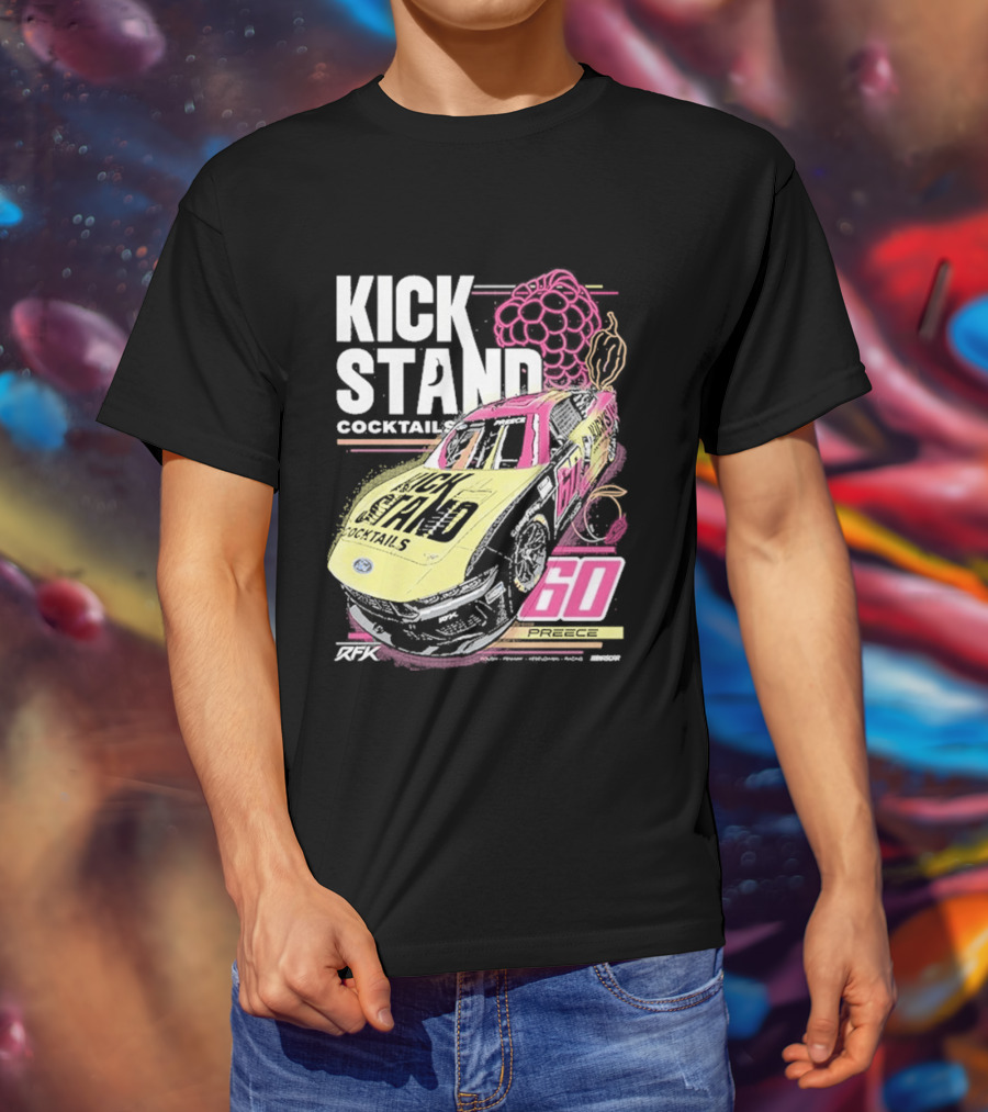 Kickstand Cocktails RFK Racing 60 Ryan Preece Car T-Shirt