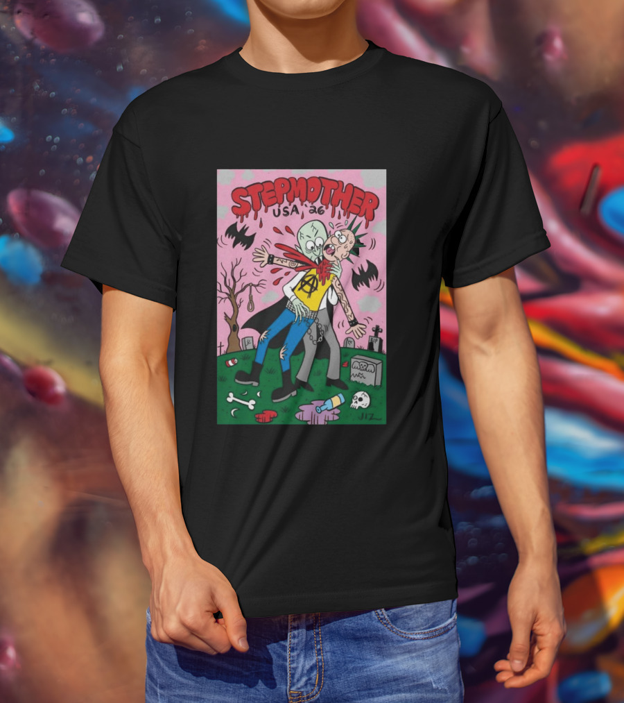 Stepmother USA 26 Punk Vampire Graveyard Scene T-Shirt
