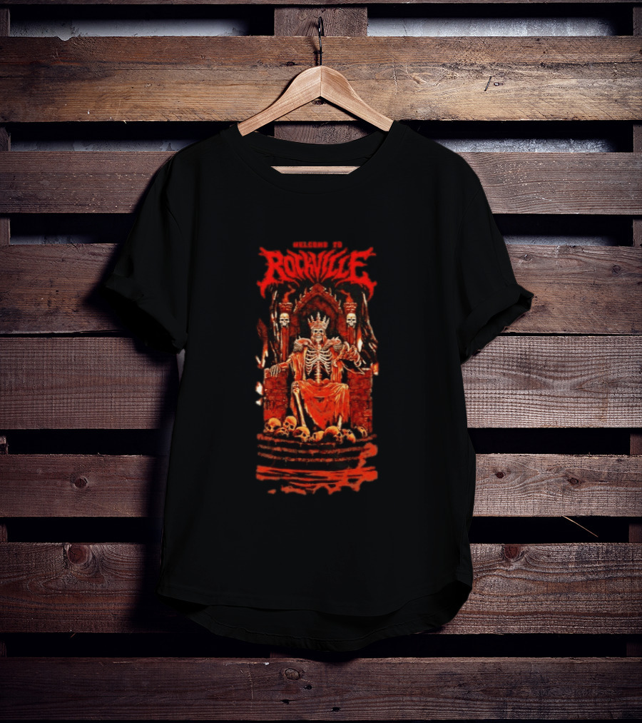 Welcome To Rockville Skeleton King On Throne Festival T-Shirt