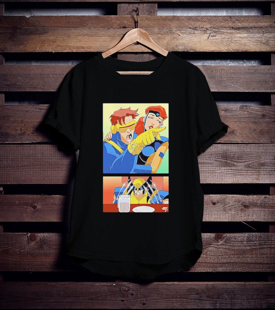 Wolverine Cyclops Jean Grey X Men Meme Classic Comic Panel T-Shirt