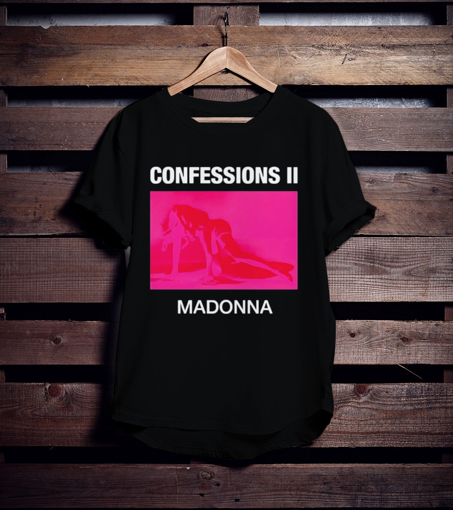 CONFESSIONS II MADONNA Pop Music Album Cover Vibrant Pink Collage T-Shirt