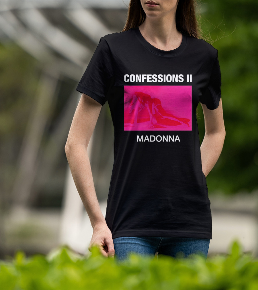 CONFESSIONS II MADONNA Pop Music Album Cover Vibrant Pink Collage T-Shirt