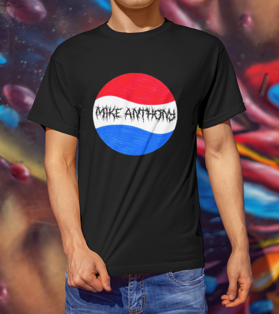 Mike Anthony Pepsi Symbol Bold Text Classic Circle T-Shirt