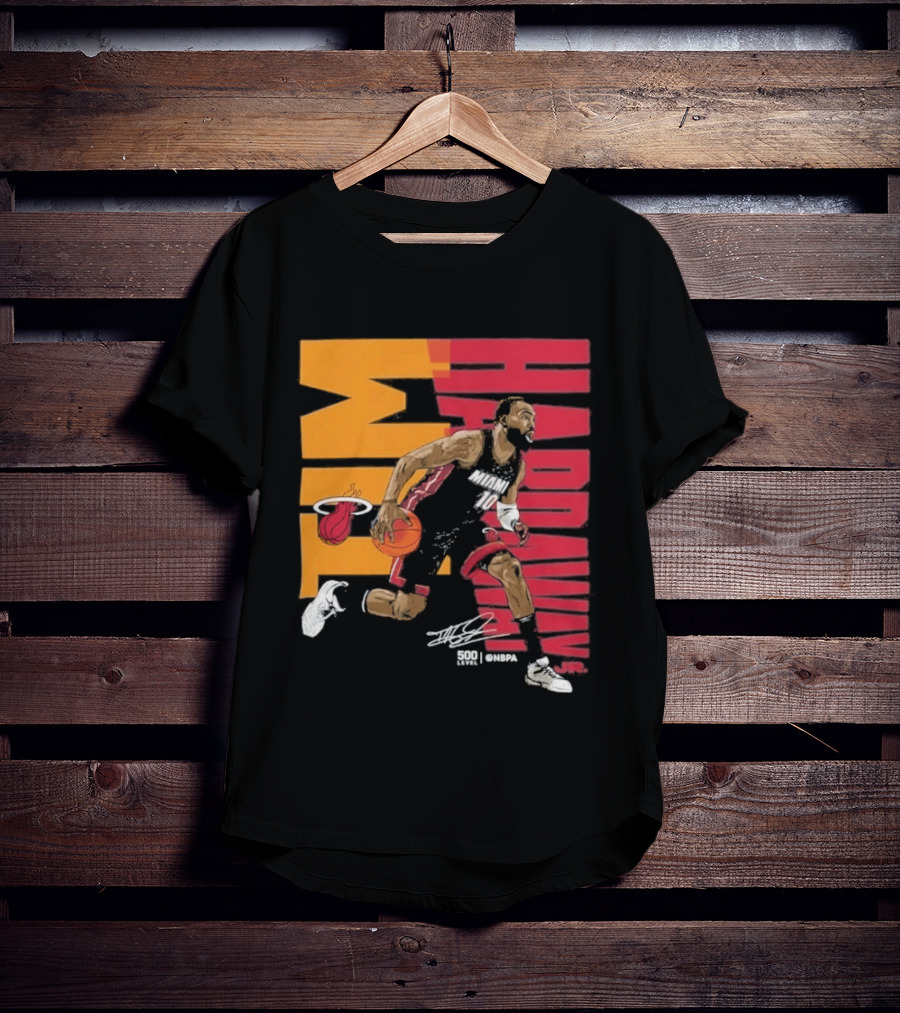 2026 NBA Tim Hardaway Jr Miami Heat Basketball Player Action T-Shirt