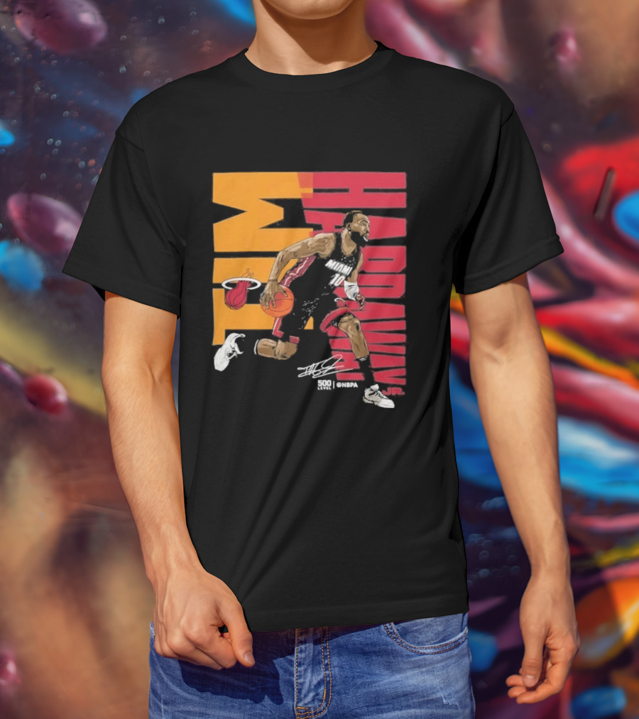 2026 NBA Tim Hardaway Jr Miami Heat Basketball Player Action T-Shirt