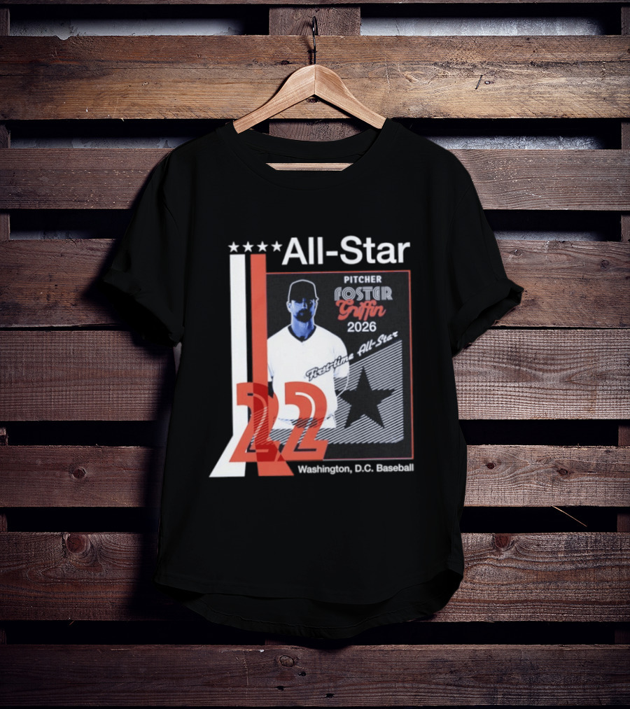 Foster Griffin 2026 First Time All Star Pitcher Washington D.C. Baseball 22 T-Shirt